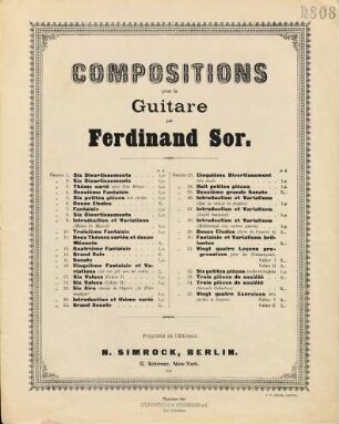 Fantaisie et variations brillantes : pour la guitare ; Oeuvre 30