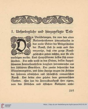 1. Ursprüngliche und hinzugefügte Teile