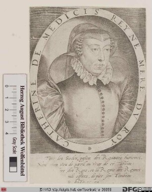 Bildnis Catharina (von Medici) (Catherine de Médicis), Königin von Frankreich, geb. Prinzessin von Urbino