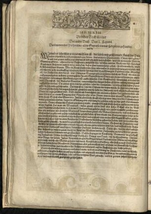 Das [II.] Capittel. Darinn von der Perspectiva / allen Superficien und Cörperen gehandlet wirdt.