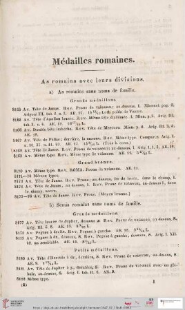 Médailles romaines (Nr. 8164 - 16767)