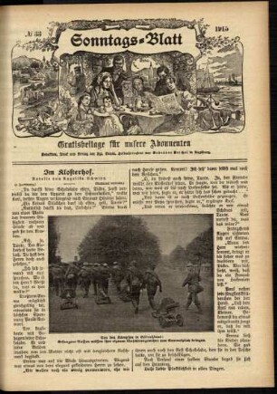 Ausgabe vom Sonntag, den 15. August 1915.