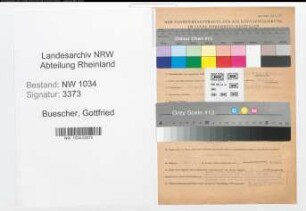 Entnazifizierung Gottfried Buescher , geb. 29.04.1895 (Oberst)