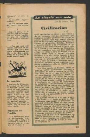 Civilización : La ciencia con soda