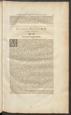 Guilielmi Pisonis, M.D. Liber Tertius, Qui agit De Venenis eorumque Antidotis