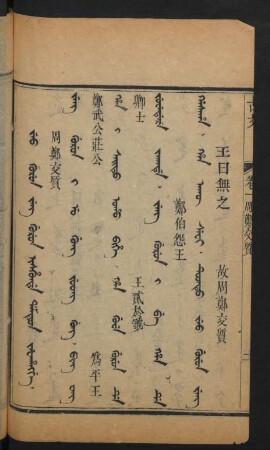 Jeu gurun jeng gurun ishunde damtun jafahangge = 周鄭交質
