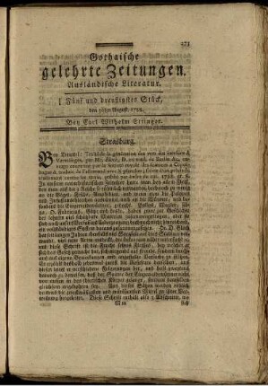 Fünf und dreyßigstes Stück, den 30ten August, 1788.