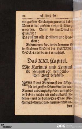 Das XXI. Capitel.