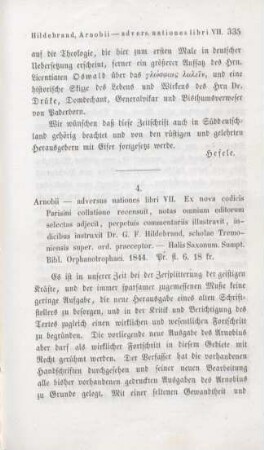 335-339 [Rezension] Arnobii adversus nationes libri VII