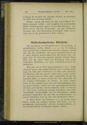 Orthochromatisches Blitzlicht