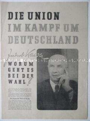 Sonderdruck der CDU zu den Gemeindewahlen 1946 in der Sowjetischen Besatzungszone