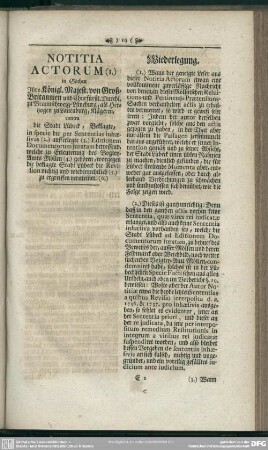 Notitia Actorum, Wiederlegung