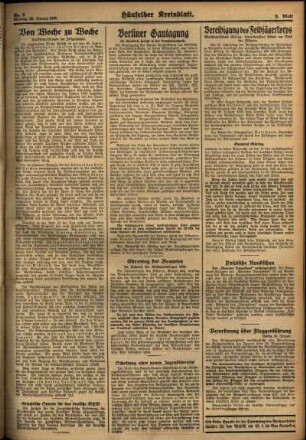 Zweite Ausgabe vom Montag, den 20. Januar 1936.