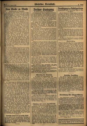 Zweite Ausgabe vom Montag, den 20. Januar 1936.