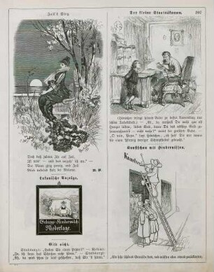 "Joli's Sieg" "Lakonische Anzeige" "Der kleine Staatsökonom" "Kunstschau mit Hindernissen"