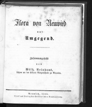 Flora von Neuwied und Umgegend