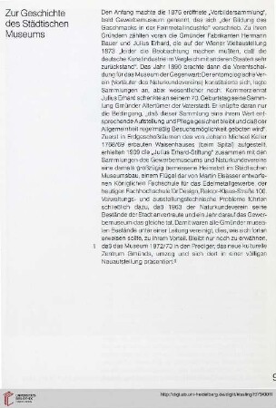 Zur Geschichte des Städtischen Museums