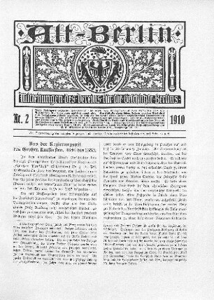 Aus der Regierungszeit des Großen Kurfürsten. 1646 bis 1653