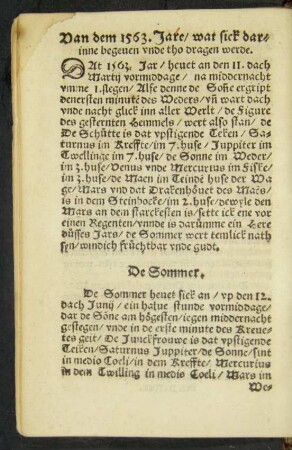 Van dem 1563. Jare/ wat sick darinne begeven unde tho dragen werde.