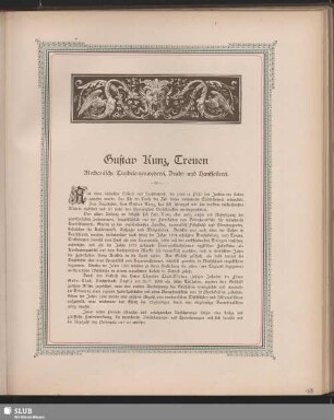 Gustav Kunz, Treuen Mechanische Treibriemenweberei, Draht- und Hanfseilerei