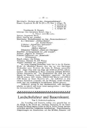 Landschullehrer und Bauernkunst
