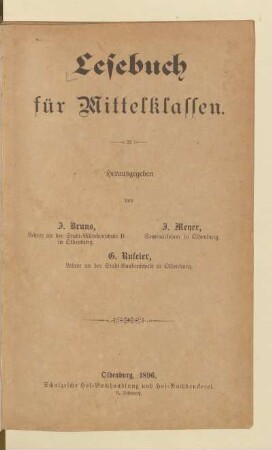 Lesebuch für Mittelklassen