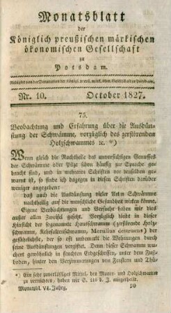 Nr. 10. October 1827.