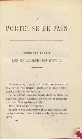 La porteuse de pain, 3. Les métamorphoses d'Ovide