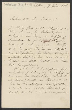 Brief an Friedrich Wilhelm Jähns : 17.06.1884