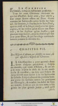 Chap. VII. De l’Esprit d’Adam qui subsiste en nous...