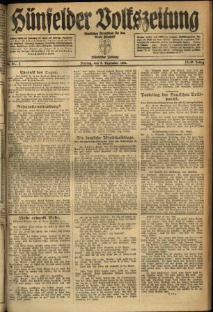 Ausgabe vom Freitag, den 02. Dezember 1921.