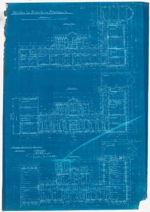 Collegium Bernhardinum, Attendorn: Grundrisse Ober-, Erd- und Kellergeschoss 1:100
