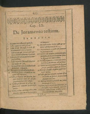Cap. IX. De Iuramento testium.