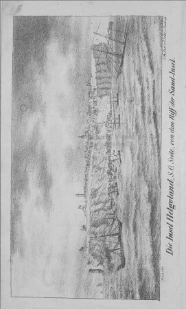 Die Insel Helgoland, S.O. Seite, von dem Riff der Sand-Insel.
