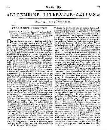 Kongl. Vetenskaps Akademiens nya handlingar. T. 22, Quartal 1-2. Stockholm: Lindh 1801