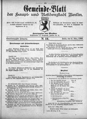 1900,11: No. 11, 18. März 1900