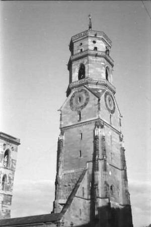 Stuttgart: Ruine, Turm der Stiftskirche