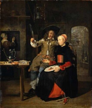 Selbstbildnis des Künstlers mit seiner Frau Isabella de Wolff im Wirtshaus
