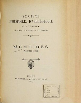 Mémoires. 17, 17. 1892