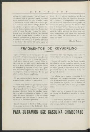 Fragmentos de Keyserling