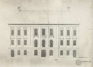Dresden, Ritterakademie, Fassadenentwurf