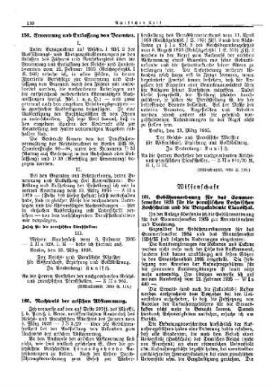 Ernennung und Entlassung von Beamten : [Allgemeine Verwaltungssachen] ; [Amtliche Erlasse] ; [Amtlicher Teil]