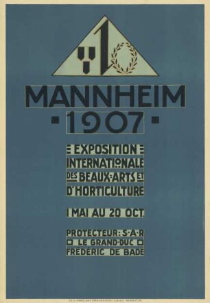Mannheim 1907 Exposition internationale des Beaux Arts et D'Horticulture