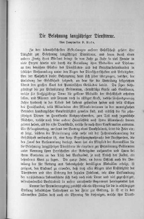 Die Belohnung langjähriger Diensttreue.