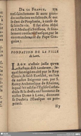 Fondations De La Ville de Laon
