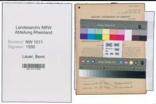 Entnazifizierung Berni Lauer , geb. 27.02.1885 (Kauffrau)