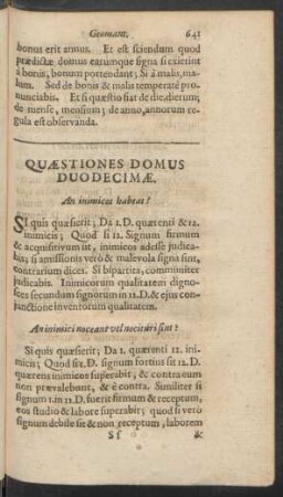 Quaestiones Domus Duodecimae