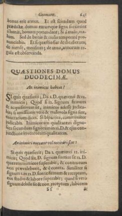 Quaestiones Domus Duodecimae