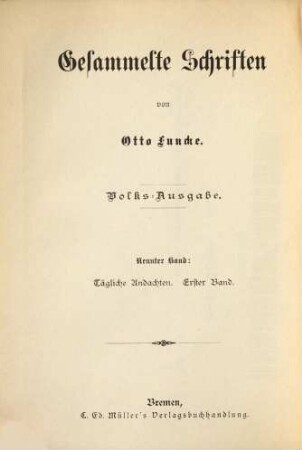 Gesammelte Schriften, 9