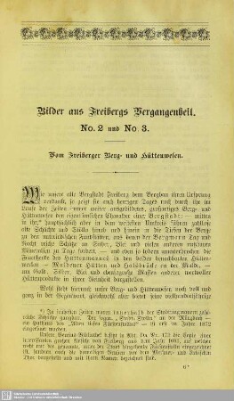 Bilder aus Freibergs Vergangenheit. No. 2. und No. 3